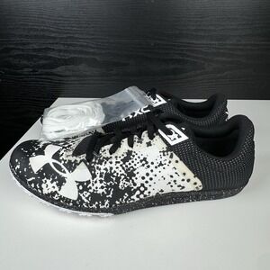 Under Armour XCB Women's 8 Track Athletic Shoe - Black/White-Brigade Spikes NEW